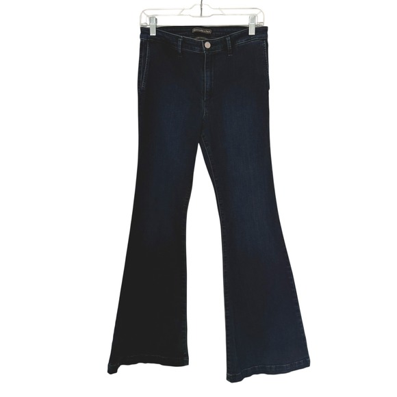 Abercrombie & Fitch High Rise Wide Leg Flare Wash Flare Jeans Size 29/33R - Picture 2 of 9
